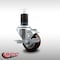 Service Caster 3'' SS Maroon Poly Swivel 1-5/8'' Expanding Stem Caster with Brake SCC-SSEX20S314-PPUB-MRN-TLB-158 - alternate 2